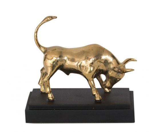 Gilded bronze bull pedestal! Handicrafts Indonesia.