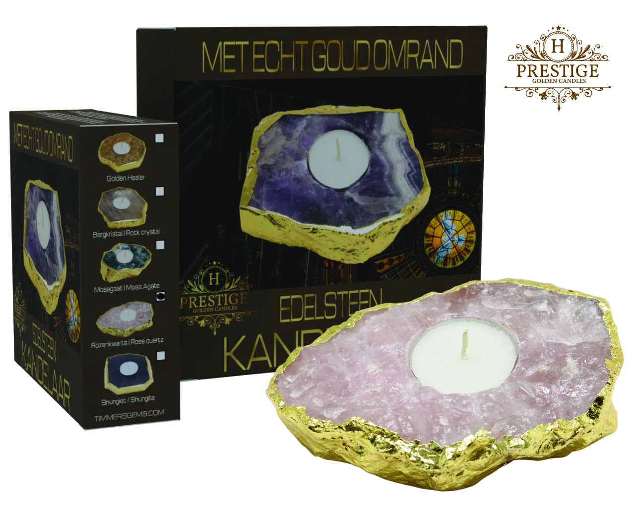 Waxine goudkleurig Rozenkwarts