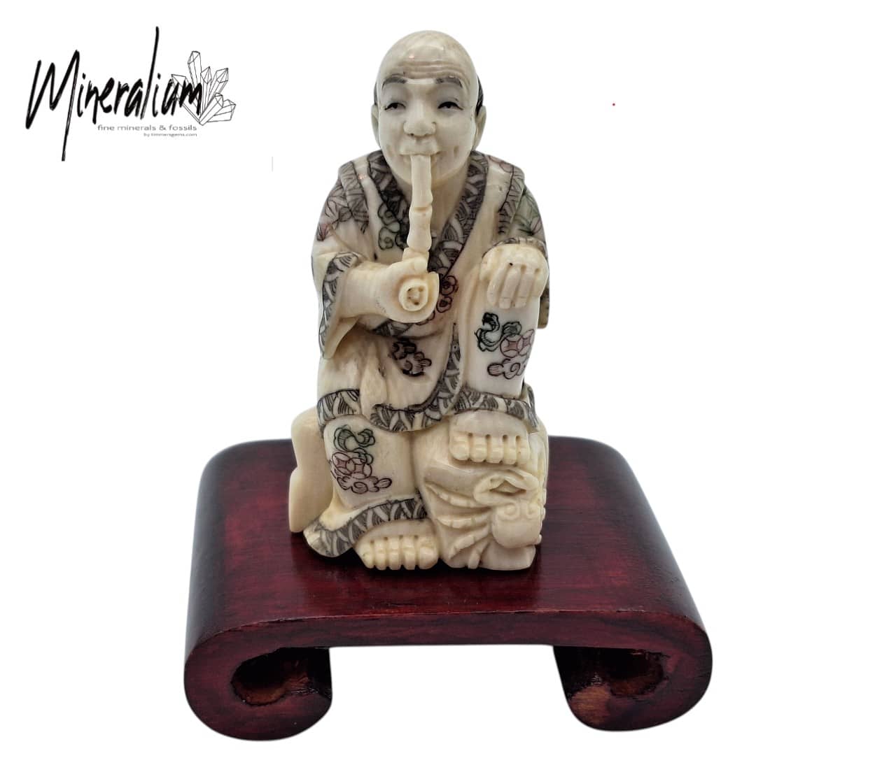Netsuke rozenhouten voet 5 13-03-26