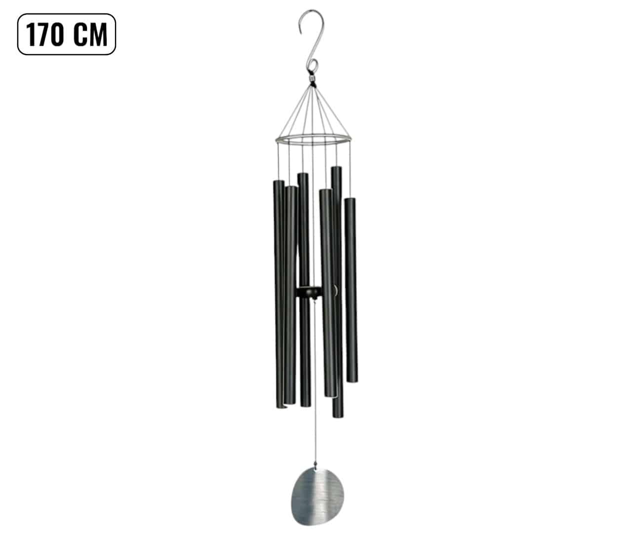 Carillon éolien noir 170 cm 2-5-2026