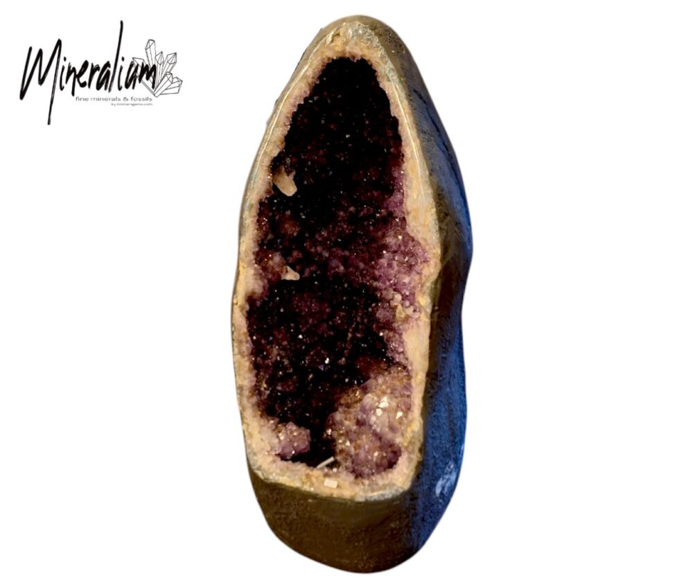 Triple-A Amethyst Geode from Uruguay – Deep Purple Museum Quality.