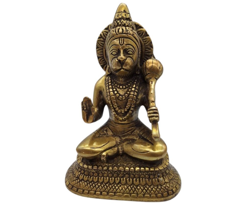 Hanuman en bronze – Figurine artisanale d'Inde.