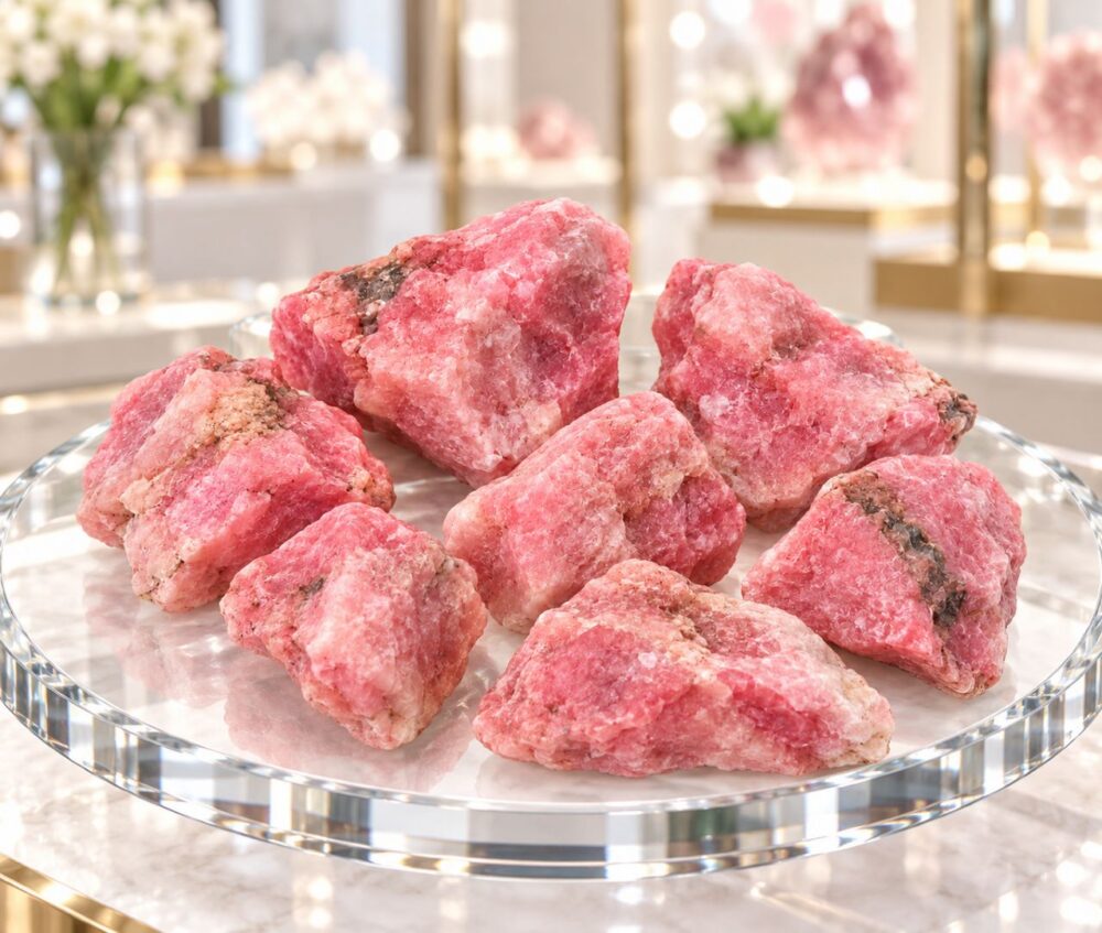 Pink opal 20-50 mm from Japan, originating from a new site.